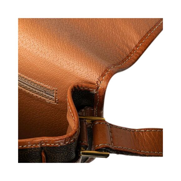 Pre Loved Celine Coated Canvas Crossbody Bag with Leather Trim and Interior Zip - Picture 7 of 8